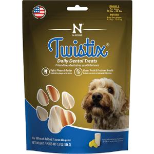 Twistix 5.5-Ounce Yogurt And Banana Dental Chew Treats For Dogs, Small, BBD: AUG 05/2026