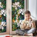Window Privacy Film Frosted Glass Window Sticker Window Film Static Glass Cling Tint Non-Adhesive for Home Door Decorative Frosting Cover 17.5 X 78.7 inch