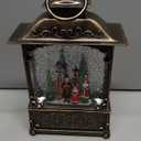 Snow Globe with Church Choir Scene, Light Up Christmas Snow Globes with Music Timer - USB Plug or Battery Operated Glitter Globe Indoor Christmas Decorations