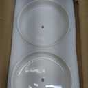 ZOUTOG Succulent Pots,6 Inch Succulent Planters with Drainage and Tray,White Ceramic Planters for Indoor Plants,Round Shallow Flower Plant Pots,Pack of 2 (6.14*1.57 inches)