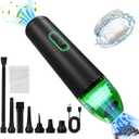 HWTONG Handheld Vacuum Cordless, 3 Gear Car Vacuum Cleaner High Power with Air Blower, 7500mAh Rechargeable Mini Vacuum Cleaner with 12000PA Powerful Suction for Car Home Office Pet Hair Electronics