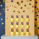 3 x ArtCreativity Gold Medals for Awards, Set of 12 Metal Medal with Neck Ribbons, Olympic Style Winner Award for Sports, Tournaments for Kids and Adults, Competitions, Prizes, Birthday Party Favors