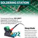 YIHUA 995D+ EVO Soldering Hot Air Station Kit 2-IN-1 110W Soldering Iron with LCD Display, Power Meter, Preset Channels, Sleep Mode, C-F Conversion, Automatic Shutdown Functions