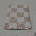 2 Pack Flour Sack Kitchen Towels - 16x26 Inch Cotton Dish Towels with Hanging Loop Reusable Geometric Boho Modern Retro Tea Towel Absorbent Dishcloths Home Decor, Beige Checkered Flower