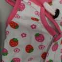 Nuanchu 3 Pieces Cat Recovery Suit Kitten Recovery Suit E-Collar Alternative for Cats and Dogs Abdominal Skin Anti Licking Pajama Clothes Sets, Medium,Strawberry Style