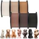 Pangda 3D Printer Filament PLA Bundle 1.75mm Multicolor Matte or Silk Finish, Dimensional Accuracy ±0.02mm, 0.25kg/0.55lb Each Spool for DIY Holiday Projects(1.5 kg,Earth Color)