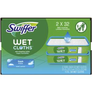 Swiffer Sweeper Wet Mopping Cloths, 64 count
