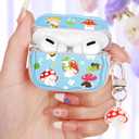Coralogo for AirPods Pro/Pro 2nd Gen Case for Women - Cute & Protective Kawaii Girls Girly Unique Design Cover with Cartoon Acrylic Keychain Case for AirPods Pro & Pro 2, Mushroom
