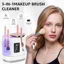 3-in-1 Electric Makeup Brush Cleaner & Dryer, Automatic Brush Cleaner Machine with Deep Cleaning & Adjustable Drying, USB-Powered for All Size Makeup Brushes, Blush Brushes & Sponges