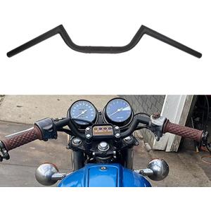 AnXin Motorcycle 7/8" Handlebar Cafe Racer Ace Clubman Style Handlebars 22MM Universal For Bobber Custom Application Black