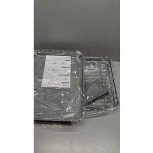 Kitsure Dish Drying Rack for Kitchen Counter, Stainless Steel Sink Organization and Storage Essentials with Cutlery Holder, Home and Appartment Decor, 12.2''W x 15.7''~23''L, Grey (Gray)