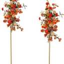 Queension Arch Backdrop Stand 6.6FT, Metal Wedding Arch Stand with Base for Ceremony, Balloon Arched Backdrop Frame for Birthday Party Baby Shower Celebration Decorations, Gold