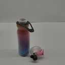 O2COOL ArcticSqueeze Insulated Mist 'N Sip Water Bottle | BPA Free, 2-in-1 Mist and Sip Function w/No Leak, Locking Pull Top Spout : 20 oz | Color Collection: Ombre, Raspberry Ombre
