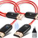 LXJADAP Wireless HDMI Transmitter and Receiver, 4K Decode 1080P@60Hz Ultra HD Video Output Wireless HDMI, 2.4G/5.8G Plug&Play for Streaming Video and Audio to Monitor from PC/Projector/Laptop/TV Box (Reddish Black)