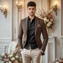 Men's Stretch Denim Dress Shirt Long Sleeve Casual Button Down Everyday Shirts Fall Winter Wedding Shirts (Black, XL)