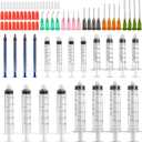 Glue Applicator Syringe with Blunt Tip Needle and Cap, for Liquid, Glue, Ink, Perfume, Lip Gloss Making