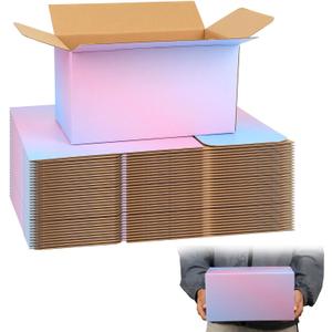 FORBFAN 11 x 6 x 6 Shipping Boxes, 30 Pack Corrugated Cardboard Mailing Boxes for Small Business, Colorful Packing Boxes for Shipping & Storage (Purple Gradient)