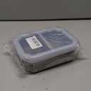 AWINNER Reusable Leak-Proof Food Storage Box, 2-Compartment Bento-Style Lunch Box, Durable, Drop-Proof, Dishwasher Safe, Silicone (Blue)