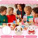 2 x Valentines Day Gifts for Kids Classroom, 24 Pack Valentines Day Cards with Animal Plush Toy, Stuffered Animal Toys for Valentines Gifts Exchange, Kids Valentines Party Favors Supply For Boys Girls