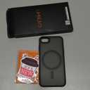 CANSHN Magnetic Case for iPhone SE/8, Built in Magnets Compatible with MagSafe, Translucent Matte Back Phone Cover for iPhone 8/SE 2/3 (4.7") Frosted Black