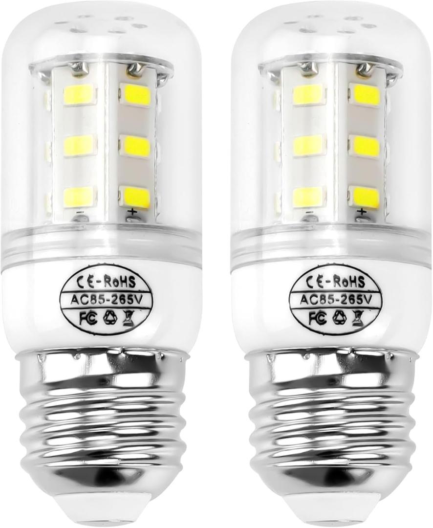 AMI PARTS KEI D34L Refrigerator Bulb 5304511738,LED Refrigerator Light Bulb 3.5W Compatible with frig.idaire Refrigerator Light Bulb AP6278388 PS12364857 (85V-265V White Light*2 Pice)
