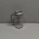 JunVpic Breast Milk Pitcher - 32 oz Glass Mason Jar with Dual Leak-Proof Design, Airtight Seal, Pour Spout & Handle, Storage Container for Breastmilk, Iced Tea & Ice DrinksGray