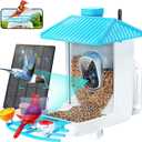 Osoeri Bird Feeder with Camera  Solar Smart Bird Feeder with AI Identify, 1080P HD Auto Capture Birds Video, RealTime Alerts, Gifts for Family and Friends, 2.4GHz WiFi