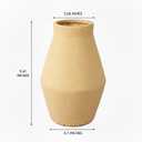 Terracotta Ceramic Vase, 10 Inch