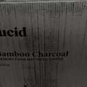 Lucid 4 Inch Bamboo Charcoal Infused Memory Foam Mattress Topper - Full Size  Moisture and Odor Control - Ventilated - Ultra Plush Feel, Pressure-Relief Bed Topper  CertiPur Certified