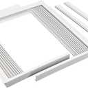 Forestchill Window Air Conditioner Side Panel with Frame, Fit Most 15,000 BTU Units, Room AC Accordion Filler Curtain Kit Replacement, Include Window AC Side Panels & Frames