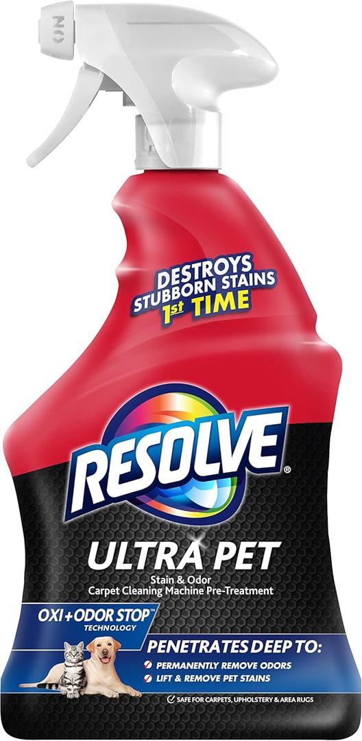Resolve Ultra Pet Odor and Stain Remover Spray  Carpet Cleaner for Cat and Dog Urine and Poop, 32oz (32 Ounce (Pack of 1))