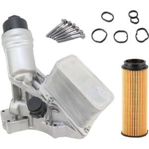 Aluminium Engine Oil Cooler Assembly For BMW 2013-2021 F22 G30 540i 640i 740i M240i 440i Replacement number# 11428583895 (Aluminum material)