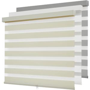 Cordless Zebra Blinds for Windows,Free-Stop Roller Zebra Shades,Light Filtering Blinds for Indoor windows with Upgraded Cassette,Pull Down Privacy Window Shades for Home (35" W x 72" H, Ivory)