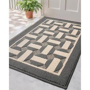LUMI Washable Indoor Entrance Doormat 24x36, Absorbent Quick-Dry Dirt Trapper Mats for Dogs, Rubber Backing Non-Slip Low Profile Entryway Door Mat for High Traffic, Dark Grey LUMI Washable Indoor Entrance Doormat 24x36, Absorbent Quick-Dry Dirt Trapper Mats for Dogs, Rubber Backing Non-Slip Low Profile Entryway Door Mat for High Traffic, Dark Grey