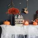 30 Bundles Artificial Fall Flowers for Outdoors Fake Faux Fall Flowers for Decoration No Fade Plastic Flowers in Vase for Thanksgiving Xmas Decor Garden Patio Porch Window Home Wedding (Orange)