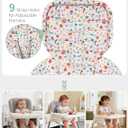 Baby High Chair Cover, Machine Washable High Chair Cushion Pad, Waterproof & Soft, Fits 3-5 Point Harness Chairs, High Chair Replacement Cover for Home & Restaurant Use Oatmeal