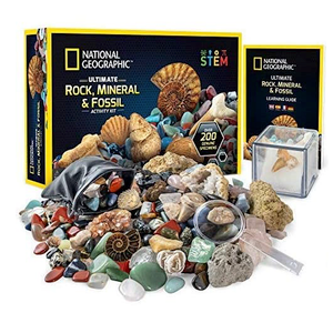 Over 200 Rock, Mineral, and Fossil Specimens Plus a Microscope Kit Over 200 Rock, Mineral, and Fossil Specimens Plus a Microscope Kit