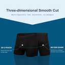 BAMBOO COOL Men's Underwear Boxer Briefs Fly with Built-in 3D Pouch Comfortable Cool Underwear for Men 4 Pack (Black, XXXL)