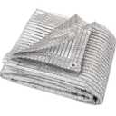 rlsclngst 95% Sun Block Heavy Duty Aluminum Foil Shade Cloth with Grommets, UV Protection for Garden, Pet & Canopy, 10ft x 12ft