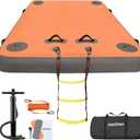 VOFiTNY Inflatable Floating Dock, Swim Platform Floating Dock for Lakes, Lake Floats for Adults, Island Raft Mat for Lake Beach Ocean, Non-Slip Surface