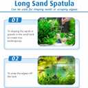 hygger 6-in-1 Long Aquarium Aquascaping Tools Kit, Color Stainless Steel Premium Aquatic Plant Tweezers Scissors Spatula Kit Comes with 1 Tool Holder and 1 Cleaning Cloth, for Fish Tank Starters