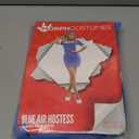 Morph Air Hostess Costume for Women Blue - Retro Stewardess Outfit Womens - Flight Attendant Costume for Women (Medium)