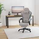 GTPLAYER Gaming Chair, Computer Office Chair with Pocket Spring Cushion, Linkage Armrests and Footrest, High Back Ergonomic Computer Chair with Lumbar Support Task Chair with Footrest (Grey)