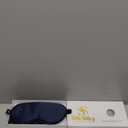 SilkSilky 100% 22 Momme Mulberry Silk Sleep Mask – Upgraded 3D Contoured Eye Mask with Nose Wing Pads & Adjustable Strap, Luxury Blackout Eye Cover for Women & Men (Dark Blue)