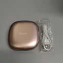Mocado Compact LED Magnifying Travel Makeup-Mirror - 4 inches 1X/10X Magnification Small Hand Pocket Dimmable Double Sided USB Rechargeable Touch Screen, Portable Tabletop Cosmetic (Rose Gold)