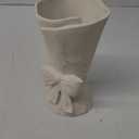 Bow Vase, White Flower Vase for Home Decor, White Ceramic Vase for Boho Style, Bow Decor, 9.3 Inch Flower Vases for Bouquet, Large Vase for Ideal Shelf Decor/Table. (Pure White, Large)