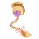 Disney Rapunzel Costume Wig with Braid Tangled - one size
