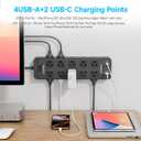 20 Outlet Power Strip with USB C,6Ft Extension Cord with Multiple Outlets, 2700 Joules Surge Protector,1875W/15A, ETL Listed for Home Office Dorm Gaming