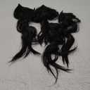 20 Inches Hair Extensions Clip ins, 4Pcs Clip in Hair Extensions, Synthetic Curly Hair Extension Clip in Human Hair (Color: Black with a Hint of Brown Gloss)