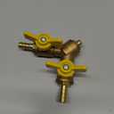 Uenede Brass 1/4 Inch 3-way Y-shaped Shut-off Ball Valve with 2-switch 1/4" Hose Barb Include 3 Stainless Steel Clamps Hose Pipe Barb Fitting for Water/Oil/Gas